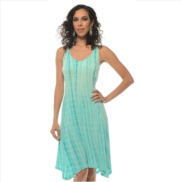 Shoreline Dresses & Skirts - Tie Dye Racer Back Dress - Mint